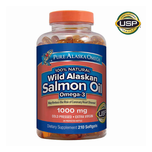 Pure Alaska Omega Wild Salmon Oil 1000 mg., 210 Softgels