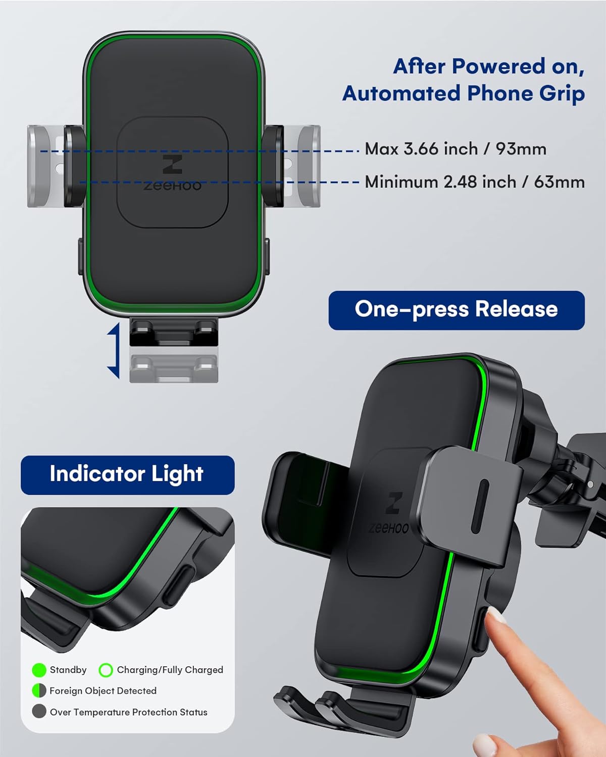 Wireless Car Charger / 15W Fast Charging