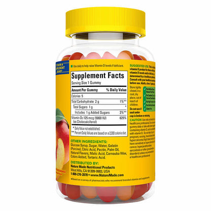 Nature Made Extra Strength Vitamin D3 125 mcg, 150 Gummies