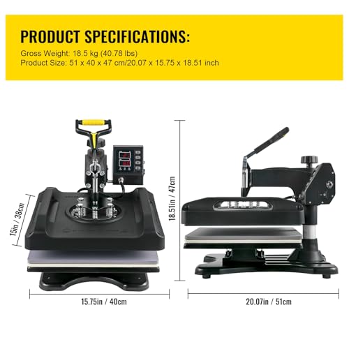 Open box Xямдxан байгаа!!! VEVOR Heat Press Machine, 15x15in 8in1 Heat Press, 800W Sublimation Machine, 360° Rotation