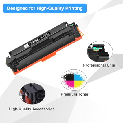 TRUE IMAGE 201X M277dw Toner Cartridge Compatible Replacement for HP 201X 201A M252dw CF400X Color Pro MFP M277dw M277c6 CF401X CF402X CF403X M252 M277 Printer (Black Cyan Yellow Magenta, 4-Pack)