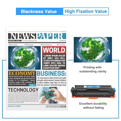 TRUE IMAGE 201X M277dw Toner Cartridge Compatible Replacement for HP 201X 201A M252dw CF400X Color Pro MFP M277dw M277c6 CF401X CF402X CF403X M252 M277 Printer (Black Cyan Yellow Magenta, 4-Pack)