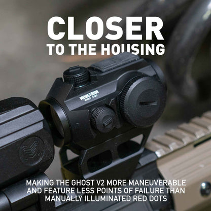 Monstrum Ghost V2 Red Dot Sight | 3X Micro Magnifier with Flip to Side Mount | Combo | Black